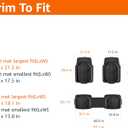 Amazon Basics 3-Piece All-Weather Heavy Duty, Full Set PVC Floor Mats for Universal Fit in Cars, SUVs, and Trucks, Black, Trim to Customize