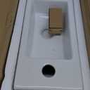 Wall Hung Basin Sink Small Cloakroom Basin Rectangle Ceramic Wash Basin Right Hand (Left Hand)