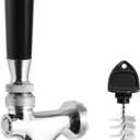 Beer Faucet All Commercial 304 Stainless Steel Beer Keg Tap with Handle, Plug, Draft Kegerator Tap for Beer Tower and Shank Tap Faucet Parts Kegerator Accessories