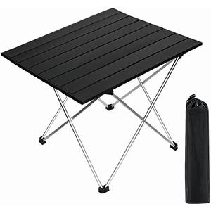 Folding Camping Table Ultralight Aluminum Portable Beach Table with Carry Bag for Camping Hiking BBQ Outdoor Picnic(L)
