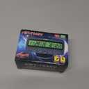 Car Clock Thermometer Voltmeter Gauge Calendar 4 in 1, 12V Multiple Function Internal and Outer Car Digital Thermometer Rainproof, Celsius or Fahrenheit Temperature Gauge, Calendar LCD (Blue Orange)