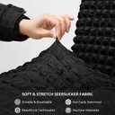 NICEEC High Stretch Chair Covers for Dining Chairs Covers Set of 4 Removable Dining Room Chair Covers with Skirt Spandex Parson Chair Slipcovers Protector for Kitchen Wedding Party Banquet(Black)