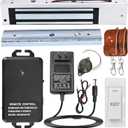 Access Control System with Remote Control 600lbs Magnetic Door Lock Kit, 12V Fail Safe NC Mode, Secure & Easy DIY Installation for Smart Home Entry, Works with Wooden & Metal Doors