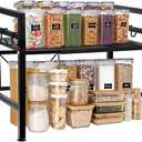 Kitchen Countertop Shelf Organizer, Expandable Microwave Shelf Stand for Counter,Cabinet Shelf Organizer for Pantry Kitchen Cabinet