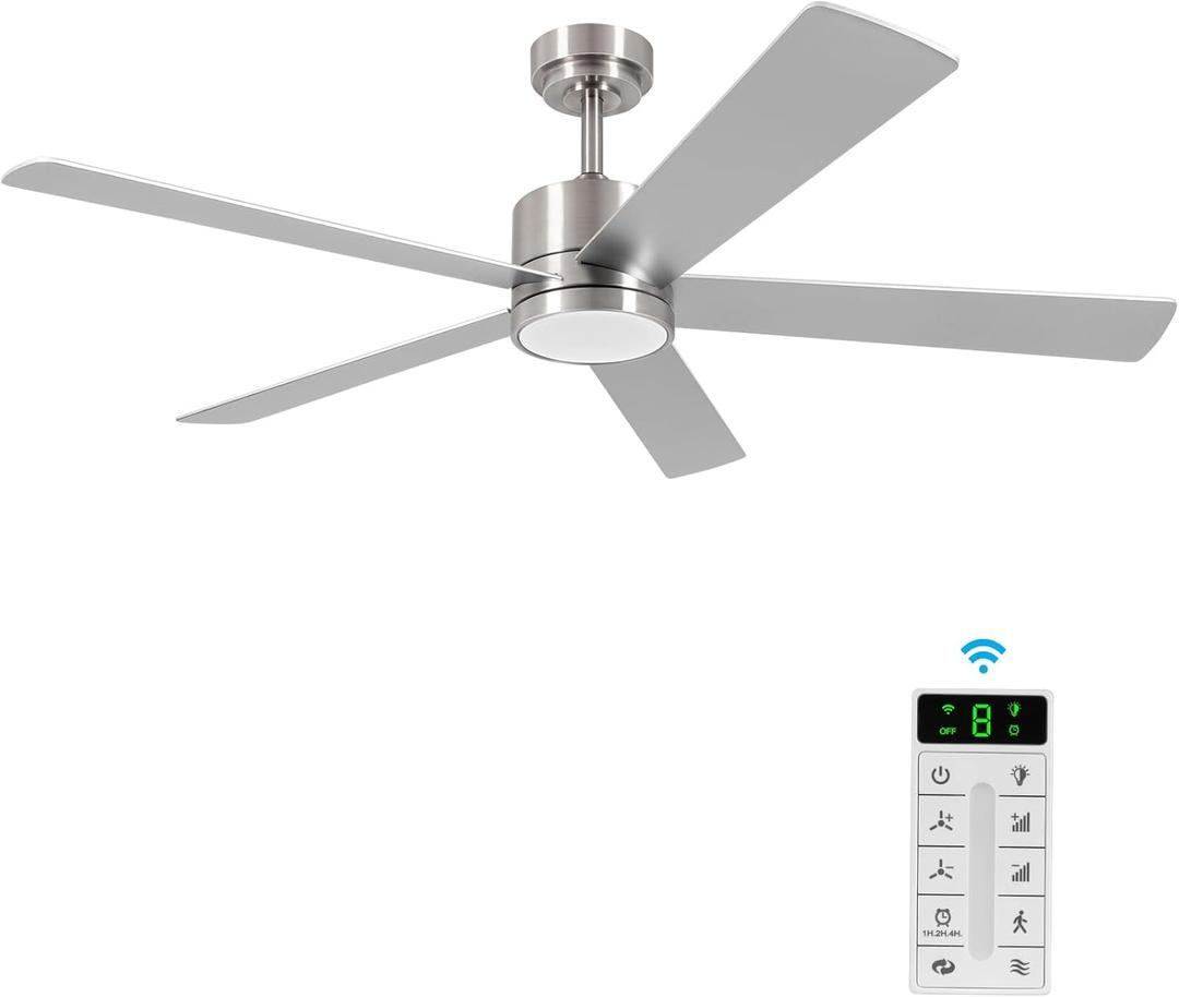 52" Ceiling Fans with Lights Remote Control-Reversible DC Motor,5 Blades,3CCT, Dimmable,Ceiling Fan with Light for Bedroom, Kitchen,Dining Room 52" Ceiling Fans with Lights Remote Control-Reversible DC Motor,5 Blades,3CCT, Dimmable,Ceiling Fan with Light for Bedroom, Kitchen,Dining Room