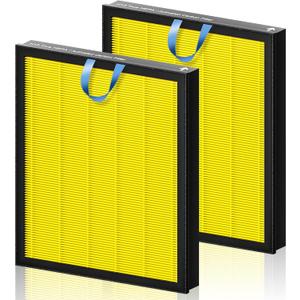 Vital 100S Pet Care Replacement Filter for LEVOIT Vital 100S and Vital 100S-P Air Purifier, H13 True HEPA and High-Efficiency Activated Carbon Filter, Vital 100S-RF-PA, LRF-V102-YUS, 2 Pack, Yellow (Vital 100S / Vital 100S-P, Yellow - Pet Care Filter)