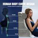 Daneey Reading Pillows for Sitting in Bed Adult Back Pillow for Bed Sitting Up, Back Support Pillow for Bed with Adjustable Roller, Foam Wedge Pillow for Neck, Lumbar, Back, Gray, 20 * 12 * 26IN
