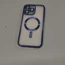 Misscase for iPhone 16 Pro Max MagSafe Case with Camera Lens Protector,Full Protection Clear Magnetic Case Compatible with MagSafe Elegant Anti-Scratch Case Cover for iPhone 16 Pro Max Blue