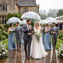 Wedding Clear Bubble Umbrellas 12 Pack, Transparent Dome Stick Umbrella | See Through White Umbrella Bulk Large Canopy with Auto Open J-Handle, Rain & Windproof, for Photo Golf Prom & Outdoor Events
