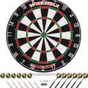 WIN.MAX Dart Board - Bristle Steel Tip Dartboard for Adults Bristle Steel Tip Dart Board Set with 12 Darts Metal
