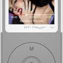 MP3 Player with Bluetooth,Portable Music Player,Bluetooth MP3 Music Player with FM Radio,Recorder,E-Book,HiFi Sound,Two-Tone,SD Card Slot – White 64GB