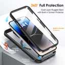 Magnetic Case for iPhone 14 Pro Max Case with Invisible Stand,6.7" Black