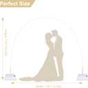 Balloon Arch Kit, 7.4ft Balloon Arch Stand Frame with Base: for Wedding Baby Shower Birthday Party Decorations Garden Arbors (White)