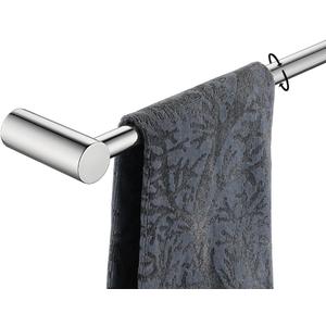 JQK Towel Bar Chrome, 18.5 Inch 304 Stainless Steel Thicken 0.8mm 2 Pieces Towel Rack Bathroom Wall Mount, Useable Length 16 Inch, TB610L16-CH