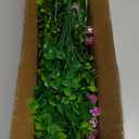 Hananona 12 Pcs Artificial Flowers Outdoor, Faux Artificial Plants UV Resistant Plastic Flower Bulk for Hanging Planter Porch Window Home Wedding Fall Summer Decor (12, Fuchsia, Purple, Yellow, Green)