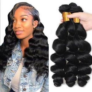 Human Hair Bundles #1B Natural Color Loose Deep Wave Bundles 24 26 28 Inch Unprocessed Brazilian Virgin Hair 3 Bundle 50 Gram Per Bundle Deals Quick Weave Hair Extensions