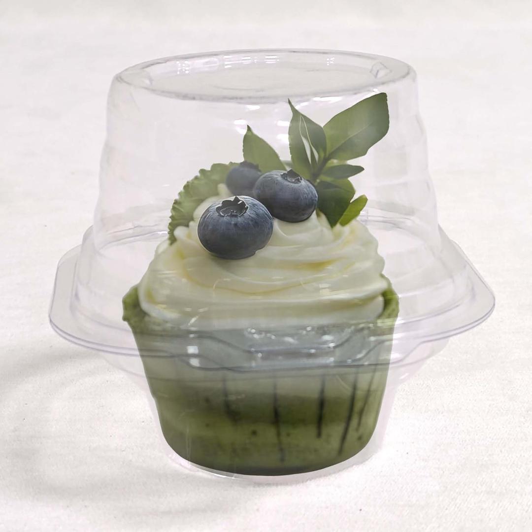 50 pc Clear Individual Cupcake Containers Clear Single Cupcake ContainerPlastic Cupcake Holders Carrier, Transparent Plastic Muffin Containers