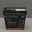 Solar Camping Fan 20000mAh, Solar Powered Fan with LED Lantern, Upgrade 9W Rechargeable Battery Operated Fans for Outside, 4 Speeds, 8H Timer and Quiet Battery Powered Solar Tent Fans for Outdoor (Black)