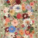 Rug for Hallways Kitchen Rug 2'6" x 14', Non Slip Washable Rugs with Rubber Backing Soft Floral Carpet Runner for Hallways, Kitchen, Laundry, Bedroom, Bathroom(2.6 x 14, Green Garden)