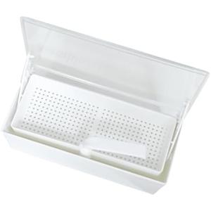 Medical Instrument Sterilizer Box Plastic Tools Cold Sterilization Tray Storage Organizer for Dental, Medical Tool, Tatoo, Nail. (White)