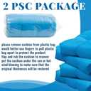 Kigley Chaise Lounge Cushions Outdoor, 75 x 22 x 5 Inches Patio Lounge Chair Cushions, Water-Repellent and Fade-Resistant, Tufted Summer Seasonal Replacement(Solid Color,Light Blue,2 Pcs)
