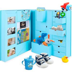 Bliss Baby Keepsake Box - Memory Box - Boy Girl Keepsake Box Tins Memory Box Pregnancy Bubbs Storage Box First Year Box Library All-in-One Organizer 