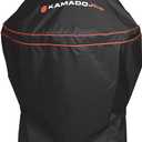 Kamado Joe Big Joe Series 24-inch Ceramic Charcoal Grill and Smoker Durable Polyester Grill Cover with Adjustable Buckle, Waterproof, in Black, Model BJ-GC23BWFS