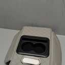 LEIWOOR 4-in-1Car Center Console Organizer with Height-Adjustable Armrest Pad - Leather Storage Box, Pillow Cushion & Protective Cover, Universal Interior Accessories(Grey, Large)