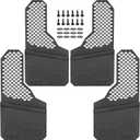 Heavy Duty Mud Flaps, All-Weather Splash Guards, Built for Tough Protection, Universal Fit for Trucks SUVs & Vans, Off-Road & Daily Driving, 4PCS Front & Rear (Factory Black Look)