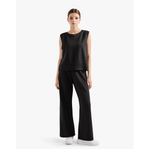 SUUKSESS Women 2 Piece Lounge Matching Sets Wide Leg Sweatpants Sleeveless Tops S