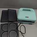 Bakers Friend Mini Donut Maker Machine for Home, 6 x 3'' Mini Doughnut Maker Machine, Donut Maker for Kids, Maquina Para Hacer Donas, Donut Baking Pan, Donut Party, Aqua