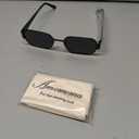 AMOMOMA Retro Rectangle Sunglasses for Womens 90s Y2k Narrow Square Sunglasses Metal Frame Polarized AM6641