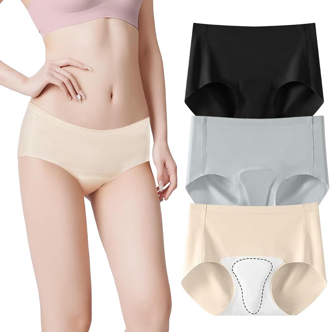 Seamless Underwear for Women (US, Alpha, X-Large, Regular, Regular, 3 Pack) (XL)