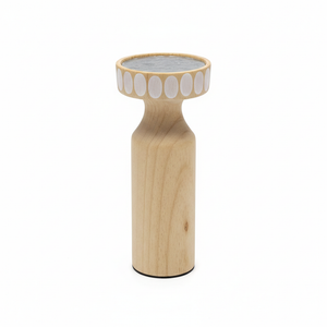 10in Wood Candle Holder