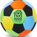 U Scored Sports in The House Soccer Ball - Indoor Size 4 Padded Soccer Ball for Girls (Ages 3+), Boys (Ages 3+) & Adults - Bring Soccer Practice Home - Perfect for Juggling - Gift for Soccer Player (Brilliant Bright)