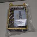 FSyueyun 2-Tier Bathroom Countertop Organizer,Bathroom Organizers and Storage with Tool-Less Installation, Premium Plastics for Makeup, Perfume, Skincare on Dresser Vanity Tray (Gold & Brown)