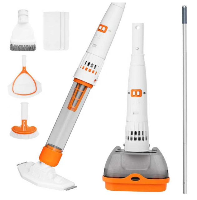 All in ONE Rechargeable Pool & Spa Hot Tub Vacuum Cleaner - Dual Mode & Magnetic Drive System, 25µm Ultra Fine Mesh Filters for Hot Tub, Small Above Ground Pools, 60 Mins (Orange)
Tub Maintenance