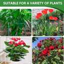 6 Pack 32 or 16 inch Adjustable Plant Support Stakes, Heavy-Duty Half Round Peony Support, Garden Plant Stakes Cage for Outdoor Plants, Peony, Tomato, Hydrangea, (16In Support +16In Extension Tubes)
