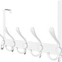 Encozy Over The Door Hooks,Coat Rack for Hanging Clothes Hat Towel (Heavy Duty White 1pcs)