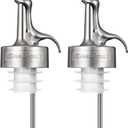 Oil Pour Spout, Olive Oil Spouts, Dispenser Pour Spouts for Bottles, Plastic-free, Leak Proof, Vinegar,Wine and Sauce for Kitchen and Bar Accessories-2PCS