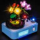 Upgraded Led Light Kit Compatible with Lego Record Player with Flowers Building Set, Lights Decoration Compatible with Lego 31172 (Model Not Included)