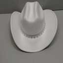 Verdusa Women's Western Boho Cowboy Hat Rhinestone Sequin Wide Brim Cowgirl Hat