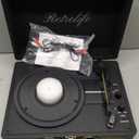 Vinyl Record Player 3-Speed Bluetooth Suitcase Portable Belt-Driven Record Player with Built-in Speakers RCA Line Out AUX in Headphone Jack Vintage Turntable (Black)