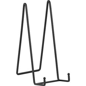 Large Plate Holder Display Stand - 12 inch Super Tall Big Plate Stands for Heavy Duty Display - Metal Picture Frame Stand - Tabletop Easel Stand for Decorative Platter | Plaque | Book - 2 Pack - Black