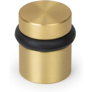Mega Handles Floor Door Stopper, Quickly Installed Wall Protector, Wall Protectors from Door Knobs, Floor Door Stop with Mounting Hardware Included - Satin Brass - 1.5 Inch