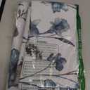 H.VERSAILTEX 100% Blackout Curtains for Bedroom Cattleya Floral Printed Drapes 63 Inches Long Leah Floral Pattern Full Light Blocking Drapes with Black Liner Rod Pocket 2 Panels, Grey/Blue