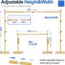 EMART Backdrop Stand, 8.5x10ft Width Adjustable Photography Background Support Poles with Heavy Duty Flat Base, Photo Metal Steel Pipe and Drape Frame Kit for Parties Birthday Wedding - Gold