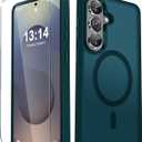 YENAPOON for Samsung Galaxy S26+ Plus Case, Matte Magnetic Phone Cover [with 1 Screen Protector] [Support for MagSafe] [Shockproof Military Grade Protection] Translucent Frosted Back, Blue