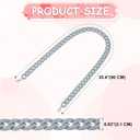 uxcell Acrylic Purse Strap, 35.4 Inch Matte Bag Chain Shoulder Purse Clutches Strap Replacement Bag Chain with Buckle for Handbag, Shoulder Bag Crossbody, Gray