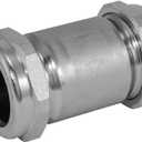 Eastman 5 Inch Long Pattern Compression Coupling, 1-1/2 Inch IPS, Galvanized Steel, EZ-20570